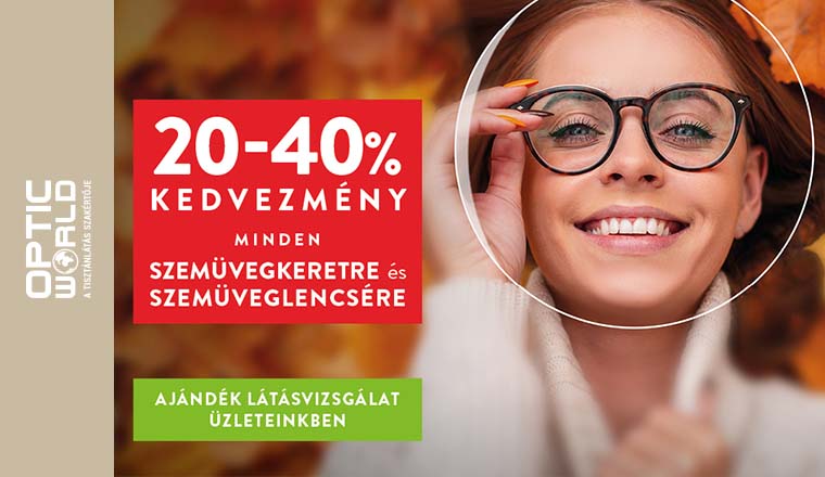 Kedvezményes szemüvegek az Optic World üzletében!