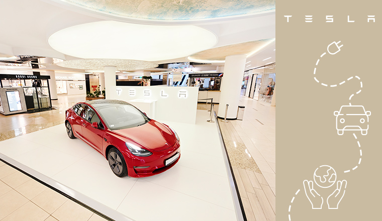 Tesla pop-up a MOM Parkban!